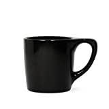 notNeutral LINO Porcelain Coffee Cup for Personal, Restaurant, Commercial Use - Single Mug (Black, 10 oz.)