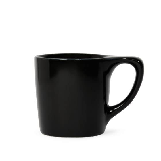notNeutral LINO Porcelain Coffee Cup for Personal, Restaurant, Commercial Use - Single Mug (Black, 10 oz.)