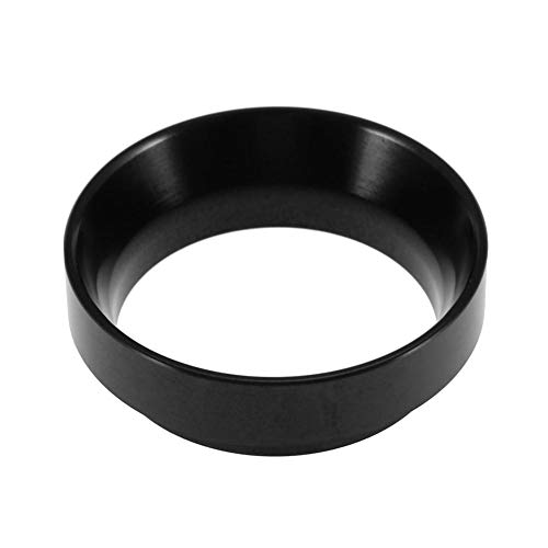 Espresso Dosing Funnel Aluminum Coffee Dosing Ring Replacement-for 58mm Portafilters ((Black))
