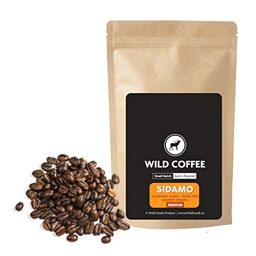 Organic Whole Bean Coffee, Low Acid, Pesticide Free, Single-Origin, Non-GMO, Pure, Clean, 100% Arabica Small Batch Fresh Roasted Coffee Beans (Sidamo Medium, 12 ounce)
