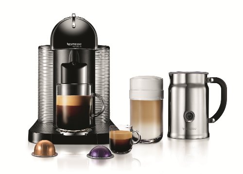 Nespresso VertuoLine Coffee and Espresso Maker with Aeroccino Plus Milk Frother, Black (Discontinued Model)
