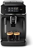 Philips 1200 Series Fully Automatic Espresso Machine - Classic Milk Frother, 2 Coffee Varieties , Intuitive Touch Display, Black, (EP1220/04)