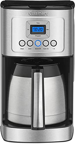 Cuisinart Coffee Maker, 12 Cup Programmable Drip with Carafe, Stainless Steel, DCC-3400P1
