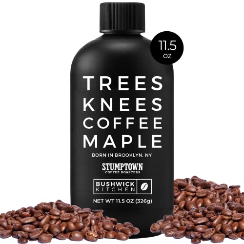 Trees Knees Coffee Maple, Organic Maple Syrup Infused with Stumptown Coffee | 11.5 Ounce Bottle | Vegan, Gluten Free, Paleo-friendly, Grade-A Maple Syrup | Foodie Gifts, Coffee Gifts, Cocktail Gifts