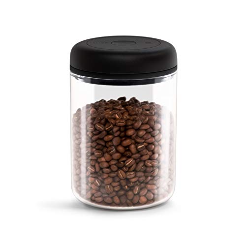 Fellow Atmos Vacuum Coffee Canister & Food Storage Container - Airtight Food Storage Containers - Coffee Containers - 1.2 Liter - Clear Glass