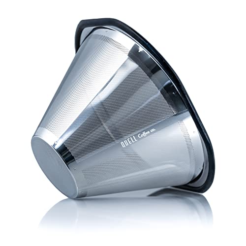 Quell Reusable Coffee Filter for Kalita 185 Pour Over Drippers : Stainless Steel Wave Alternative for Sustainable Brewing