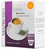 Mixpresso Coffee Espresso Capsules Compatible With Nespresso Original Brewers Single Cup Coffee Pods| 100% from Italy | Intense Roast Espresso, 50 count Coffee Capsules (Luce)
