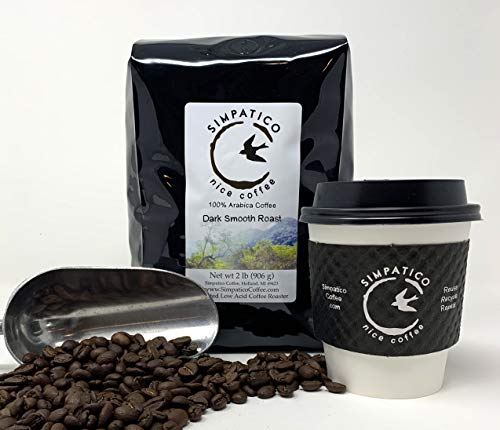 Simpatico Low Acid Coffee - Regular - Organic Dark - Ground (2 pound bag)