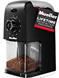 Mueller SuperGrind Burr Coffee Grinder Electric with Removable Burr Grinder Part - Up to 12 Cups of Coffee, 17 Grind Settings with 5,8oz/164g Coffee Bean Hopper Capacity, Black