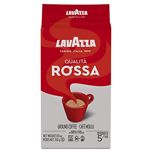 Lavazza Qualita Rossa Ground Coffee Blend, Medium Roast, 8.8 Ounce (Pack of 4)