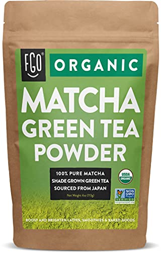 Organic Matcha Green Tea Powder | Baking, Lattes, Smoothies | Japanese Culinary Grade | 4oz | by FGO