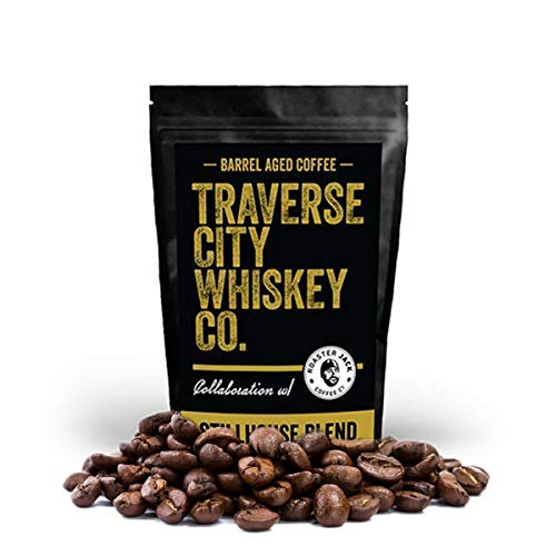 Traverse City Whiskey Co. Barrel Aged Coffee | Stillhouse Blend Aged in 10 Year Old Bourbon Barrels | Medium Roasted Beans for a Bold and Smooth Taste | 12oz