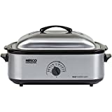NESCO 481825PR, Roaster Oven with Porcelain Cookwell, Stainless Steel, 18 quart, 1425 watts
