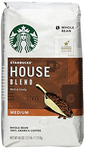 Starbucks House Blend Whole Bean Coffee, 40 Ounce