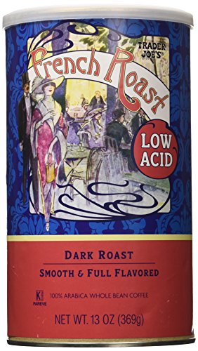 Trader Joe's Low Acid French Roast Coffee - 13 Oz. (Dark Roast, Whole Bean)