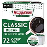 Krispy Kreme Classic Decaf, Single-Serve Keurig K-Cup Pods, Medium Roast Coffee Pods, 12 Count (Pack of 6)