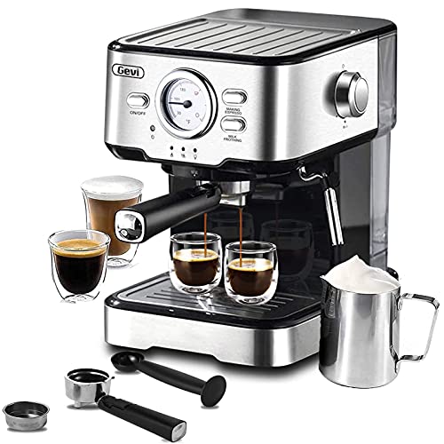 Carafe for GECMA025A-U-1006, Espresso and Cappuccino Maker, 1.5L Water Tank, 1100W, Black
