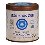 Blue Lotus Chai - Traditional Masala Chai - Makes 100 Cups - 3 Ounce Masala Spiced Chai Powder with Organic Spices - Instant Indian Tea No Steeping - No Gluten