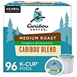 Caribou Coffee Caribou Blend Decaf, Single-Serve Keurig K-Cup Pods, Medium Roast Coffee, 96 Count