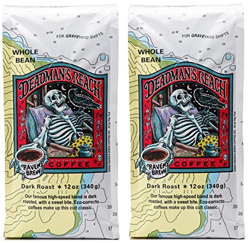 Raven's Brew Coffee High Caffeine Coffee Dark Roast Whole Bean – Deadman's Reach 2-pack of 12oz