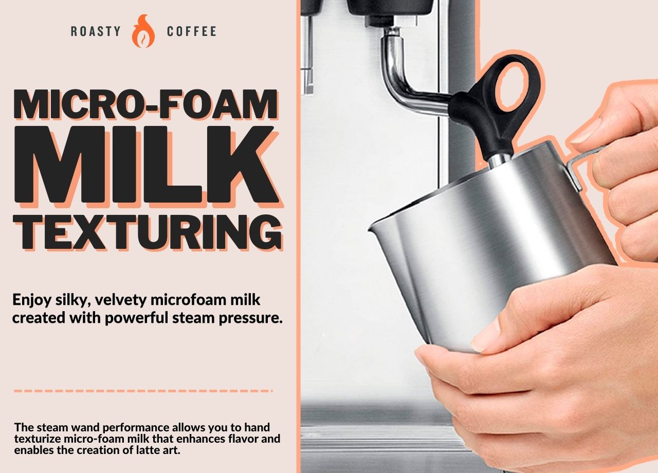 Breville BES870XL Barista Express Micro-Foam Milk Texturing