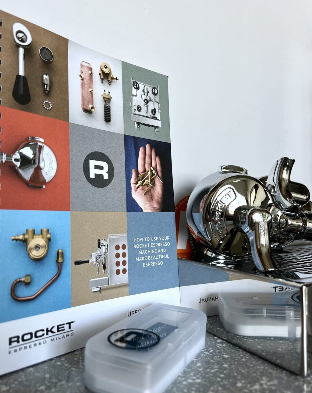 complete set of accessories with instruction book from Rocket Espresso Appartamento