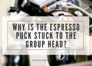 espresso puck stuck to group head