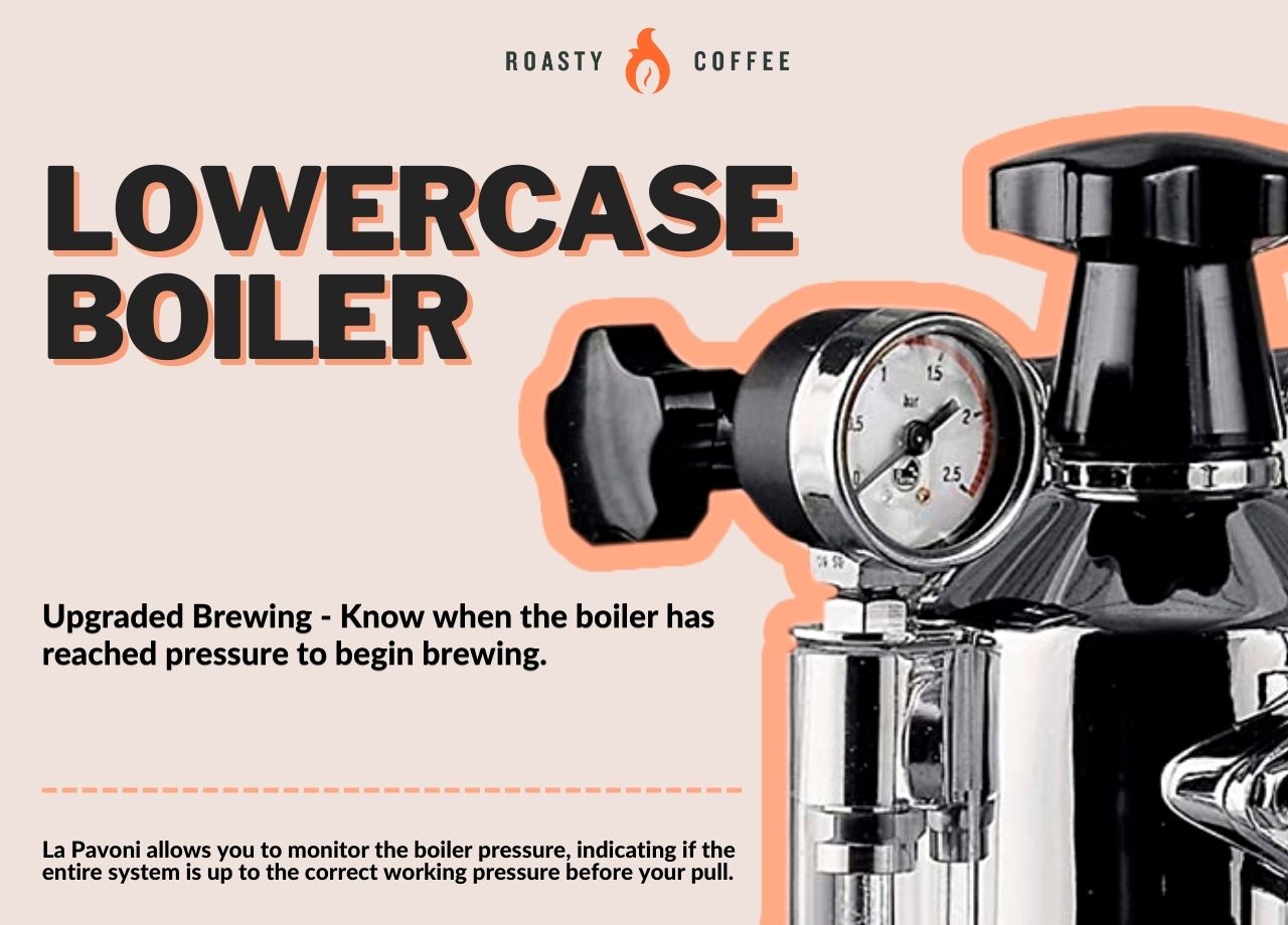 La Pavoni Espresso Machine Lowercase boiler