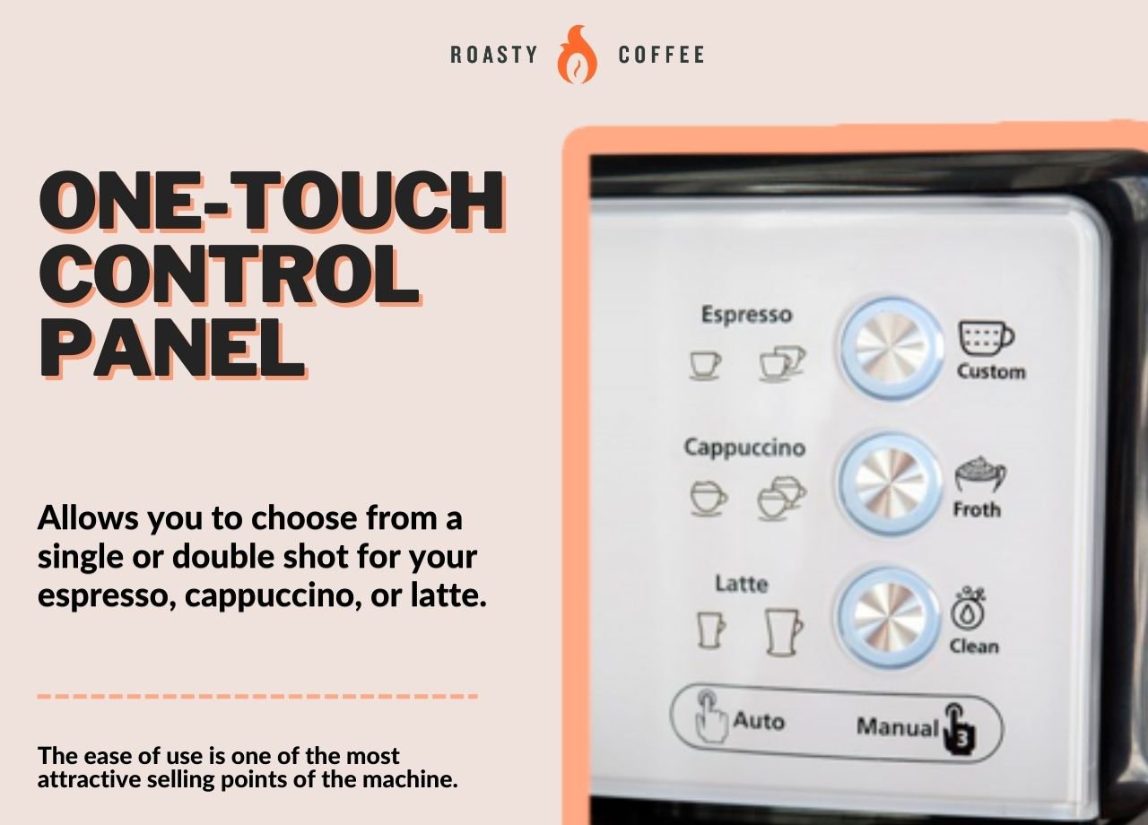 mr. coffee cafe barista One-touch control panel